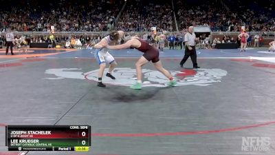 D1-190 lbs Cons. Semi - Joseph Stachelek, U Of D Jesuit HS vs Lee Krueger, Detroit Catholic Central HS