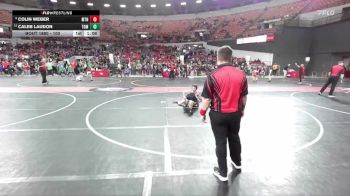 100 lbs 5th Place Match - Caleb Laudon, Tomah vs Colin Weber, West Bend Wildcats
