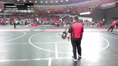 100 lbs 5th Place Match - Caleb Laudon, Tomah vs Colin Weber, West Bend Wildcats