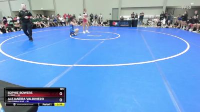 125 lbs Placement Matches (8 Team) - Sophie Bowers, Illinois vs Alejandra Valdiviezo, California Blue