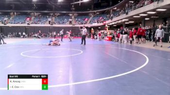 138 lbs Cons. Round 2 - Evan Cox, Central (Clifton) vs Kainoa Ancog, Johnsburg