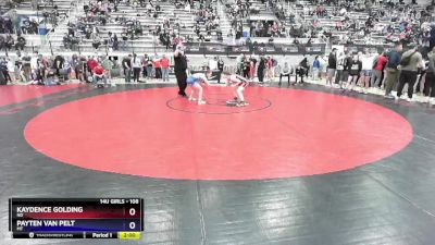 108 lbs Semifinal - Kaydence Golding, ND vs Payten Van Pelt, MT