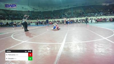 100 lbs Consi Of 16 #2 - Damien Feliciano, Claremore Wrestling Club vs Rogan Choate, Hennessey Eagles Jr High