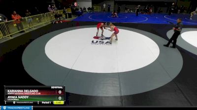 136 lbs Semifinal - Ayaka Naddy, California vs Karianna Delgado, North Natomas Wrestling Club