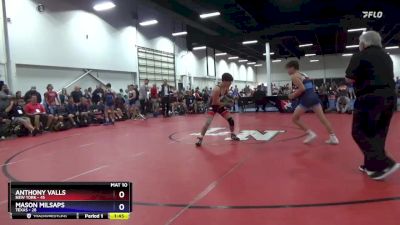 106 lbs Round 2 (8 Team) - Anthony Valls, New York vs Mason Milsaps, Texas