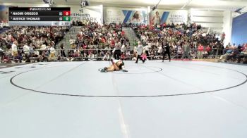 170 lbs 1st Place Match - Justice Thomas, Olathe South vs Naomi Orozco, Dodge City
