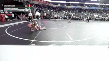 85 lbs Quarterfinal - Lilly Emerson, Belleville Little Devils vs Arabella Kearns, Honey Badger WC