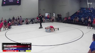 86 lbs Finals (2 Team) - Ben Howenstein, Team Iowa Boys vs Tobias Martinez, Kansas Red Boys