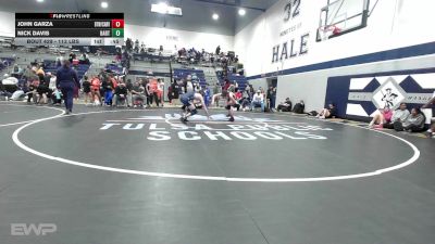 113 lbs 3rd Place - John Garza, Bookert T Washington vs Nick Davis, Bartlesville High School
