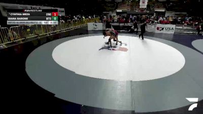 Cons. Semis - Cynthia Meza, Calaveras Youth Wrestling Club vs Diana Barone, World Team Training Center