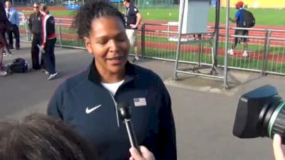 Aretha Thurmond Relaxed after workout 2012 Londond Olympic Games