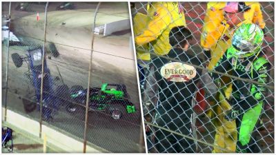 Sprint Car Drivers Shake Hands After Violent Tangle At Kern County