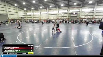 45 lbs Cons. Round 3 - Nixxon J Sanchez, Box Elder Stingers vs Owen Christenson, Wasatch Wrestling Club