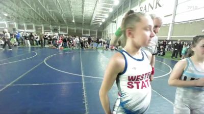 86 lbs Semifinal - Kalaya Baxter, Grizzlies Wrestling Club vs Sahara McCauley, Aviator Wrestling Academy