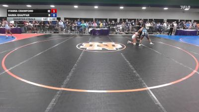 132 lbs Quarterfinal - Iyanna Crawford, NC vs Naima Ghaffar, IN