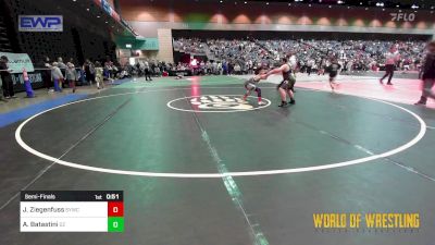 Semifinal - JaKel Ziegenfuss, Springdale Youth Wrestling vs Ayce Batastini, Danger Zone