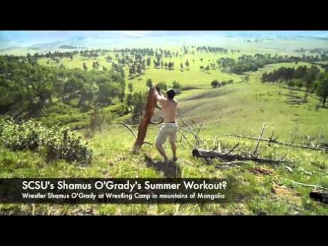 St. Cloud State Wrestler Shamus O'Grady's New Summer Workout?