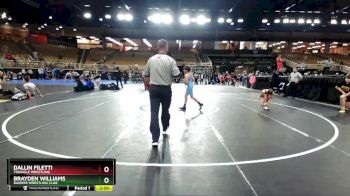 106 lbs Quarterfinal - Dallin Filetti, Triangle Wrestling vs Brayden Williams, Raiders Wrestling Club