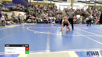 49 lbs Quarterfinal - Knox Williams, Perry Wrestling Academy vs Baker James, Watonga Blaine County Grapplers