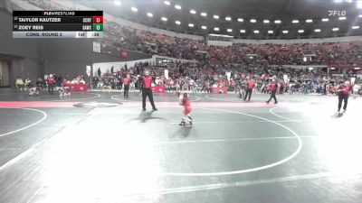 55 lbs Cons. Round 2 - Taiylor Kautzer, Medford vs Zoey Reis, Seymour Area Wrestling Club