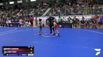 63 lbs Champ. Round 1 - Bennett Dawson, OK vs Orlando Cruz, CA