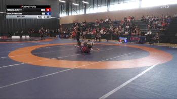 59kg Round 1 - Olivia Lichti, Hamilton Wrestling Club vs Mia Friesen, Brock WC