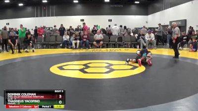 105 lbs Semis & 1st Wrestleback (8 Team) - Thaddeus Yacopino, Minions vs Dominik Coleman, Steel Valley Renegades Wrestling Club