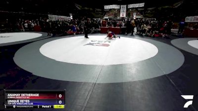 80 lbs Round 2 - AnaMay Detherage, Eureka Freestyle WC vs Unique Reyes, Top Dog Wrestling Club