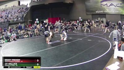 112 lbs Round 2 (4 Team) - Cit Wallace, Kansas Python vs Brody Preheim, South Dakota Thunder