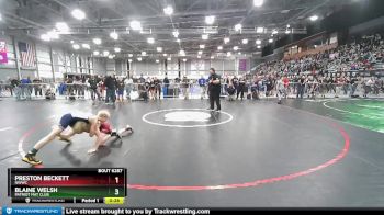 82 lbs Semifinal - Preston Beckett, NWWC vs Blaine Welsh, Patriot Mat Club