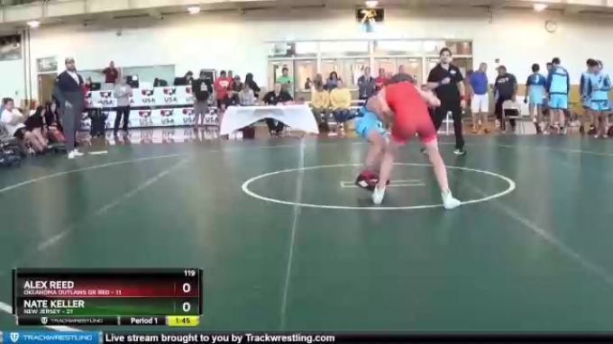 119 lbs Semis & 3rd Wb (16 Team) - Alex Reed, Oklahoma Outlaws GR Red ...