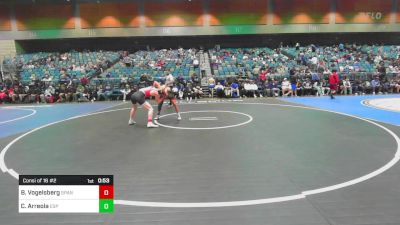 132 lbs Consi Of 16 #2 - Brody Vogelsberg, Spanish Fork vs Christopher Arreola, Esperanza