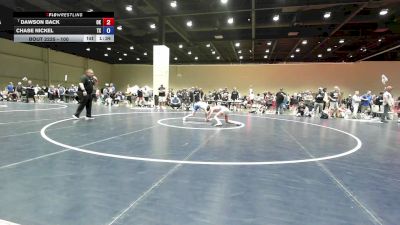 100 lbs Champ. Round 1 - Dawson Back, OK vs Chase Nickel, TX