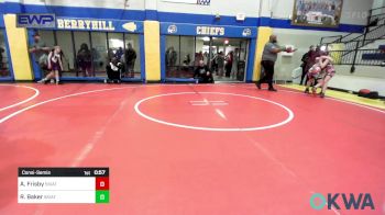 100 lbs Consolation - Arwen Frisby, Skiatook Youth Wrestling vs Roman Baker, Skiatook Youth Wrestling