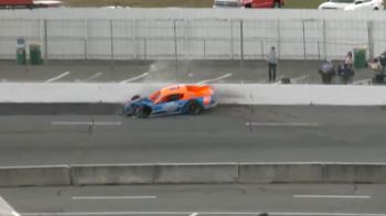 Amber Lynn Crashes Hard While Leading Crate Modified Race At South Boston