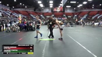 130 lbs Champ. Round 2 - Phoenix Contos, Unaffiliated vs Mason Kernan, Bethel Park