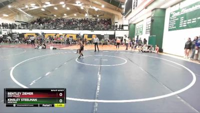 76 lbs Quarterfinal - Kinsley Steelman, Heritage vs Bentley Ziemer, East Valley