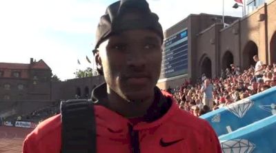Will Claye discusses the physical tolls of the triple jump at 2012 Stockholm Diamond League