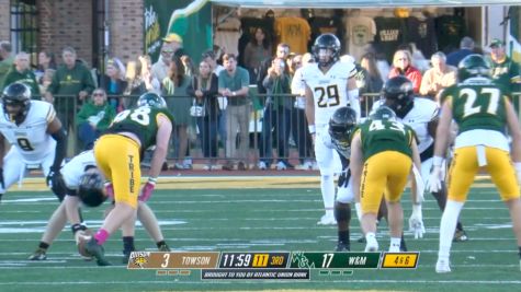 WATCH: Fake Punt Alert! 🚨 Towson Punter Gets The First Down