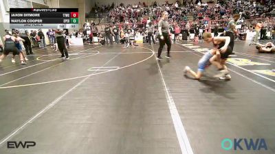 58 lbs 3rd Place - Jaxon Ditmore, Team Tulsa Wrestling Club vs Waylon Cooper, Sperry Wrestling Club