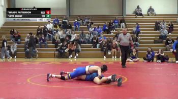 144 lbs Quarterfinal - Brady Patterson, Benton Community vs Jett Arant, Clear Creek-Amana