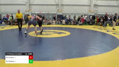 V-175 Mats 9-12 8:00am lbs Round 3 - Matthew Emery, OH vs Matt Saxton, OH