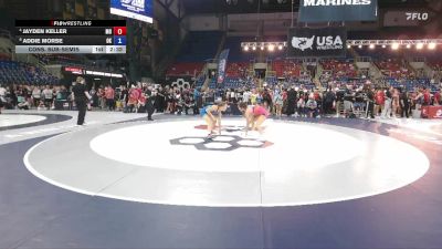 110 lbs Cons. Sub-semis - Jayden Keller, MO vs Addie Morse, OK