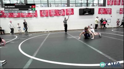 80 lbs 3rd Place - Bo Borror, Tuttle Wrestling vs Waylon Barnes, Harrah Little League Wrestling