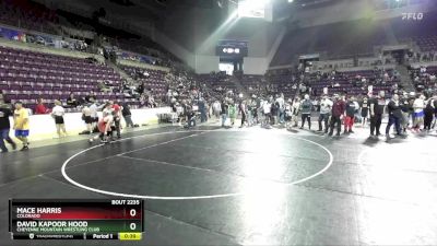 100 lbs Cons. Round 2 - David Kapoor Hood, Cheyenne Mountain Wrestling Club vs Mace Harris, Colorado