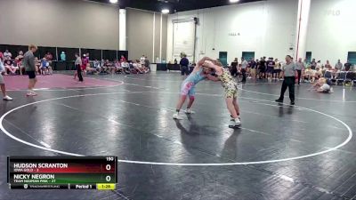 150 lbs Quarters & Wb (16 Team) - Nicky Negron, Team Nauman Pink vs Hudson Scranton, Iowa Gold