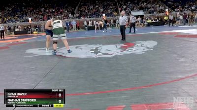 D1-285 lbs Cons. Round 2 - Brad Haver, Dakota HS vs Nathan Stafford, Reeths-Puffer HS