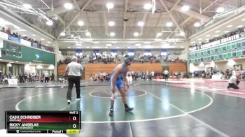 126 lbs Champ. Round 1 - Ricky Angelas, Rancho Bernardo vs Cash Schreiber, Eastlake