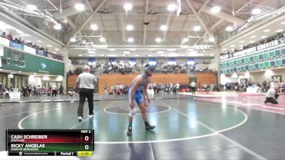 126 lbs Champ. Round 1 - Ricky Angelas, Rancho Bernardo vs Cash Schreiber, Eastlake