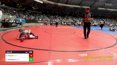 67 lbs Quarterfinal - Beckett Moyer, Moyer Elite vs Crosby Mathews, Black Fox Academy